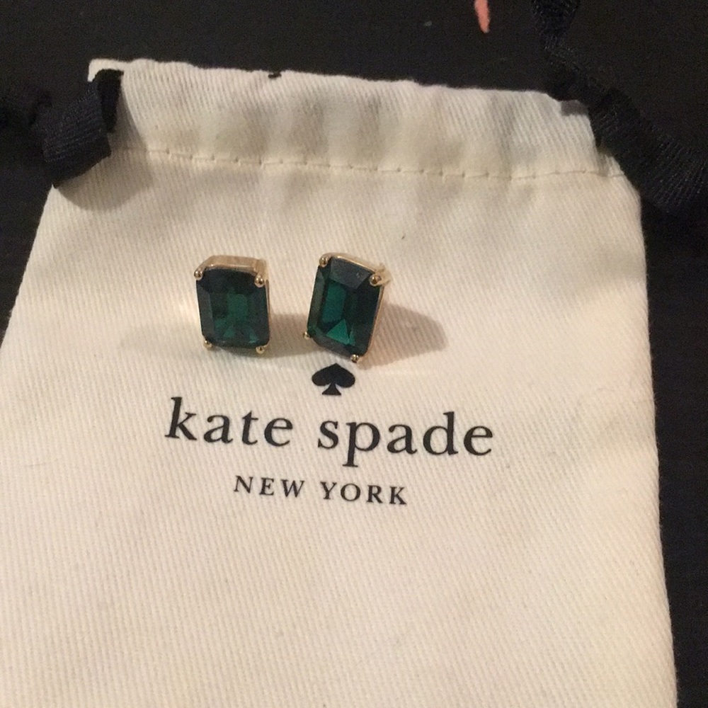 Kate Spade Emerald gumdrop earrings